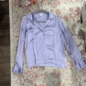 Wilfred Aritzia Silky Buttondown (Purple)